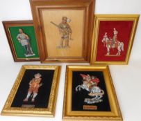 A collection of hand painted 'flats': various scales, all mounted and framed,