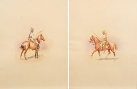 Anglo/Indian School 19th Century- Four Indian Army Uniforms,:- comprising 22nd Punjabis,