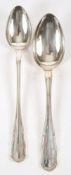 A Third Reich Period silver serving spoon and matching table spoon liberated from Berechtsgarden