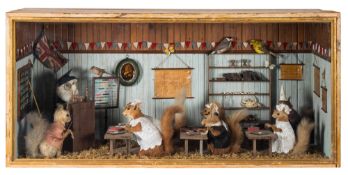 A Potteresque anthropomorphic taxidermy tableau - The Squirrel School:,