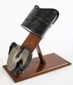 A Kinora viewer and nine rolls:, the viewer on an oak plinth, subjects include 'Polar Bear' (261),