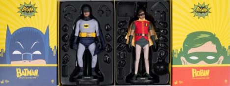 Two Hot Toys 1/6th scale 'Batman Classic TV Series' figures Batman and Robin:,