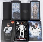 Two Hot Toys 1/6th scale Star Wars figures 'Commader Luke Skywalker Hoth' and 'Luke Skywalker