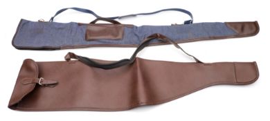 A Smith & Wesson gun belt and holster together with a group of various rifle cases etc:.