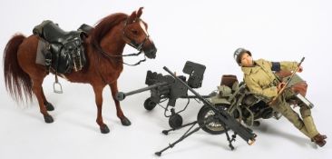 Hasbro and others, a 1/6th scale model of a WWII American MP on motorbike:,