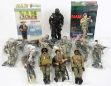 A group of ten 1/6th scale military figures American Infantry:,