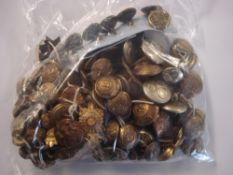A collection of various military buttons:.