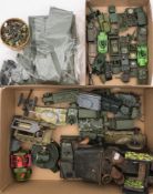 A collection of various Corgi, Dinky and other military vehicles:,