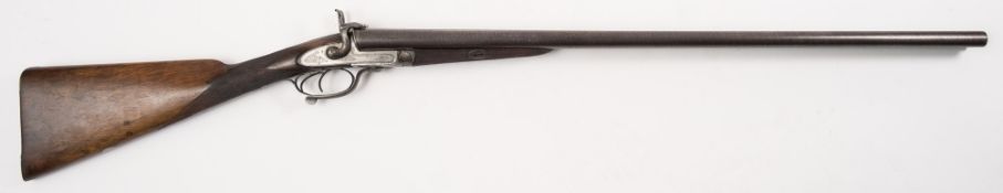 A 12 bore double barrel underlever pinfire shotgun by J Lang & Sons, 22 Cockspur Street, London,