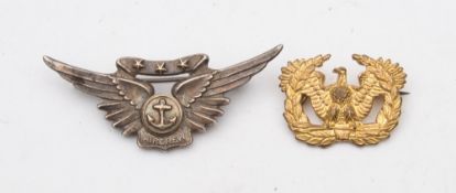 A WWII period US Navy Combat Aircrew sterling silver badge by Amico:,