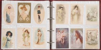 An extensive collection of Victorian and later postcards: includes erotic and glamour from the Art