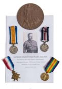 A WWI Military Medal group of four to '8573 SJT R. KIDD K.R.R.F.