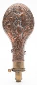 A percussion cap fowling gun:, the 37 inch barrel with steel ramrod beneath, sidelock action,