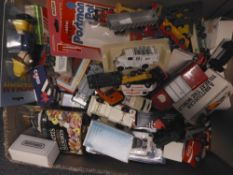 Corgi, Matchbox, LLedo and others: assorted diecast vehicles, including racing cars, buses,