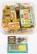 Merit,a collection of OO/HO trackside accessories: includes coal office, water tower, bookstall,