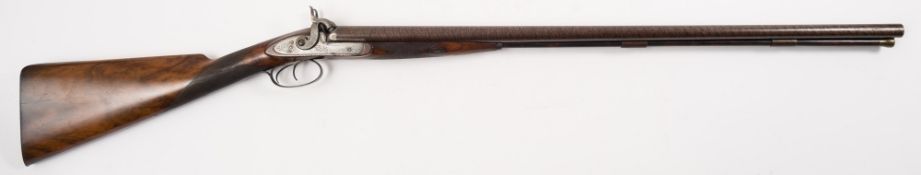 A side by side double barrel percussion cap sporting gun by John Wiggan, Newark:,