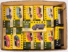 Vanguard, a collection of 1/64th scale diecast vehicles: mostly petrol tankers,