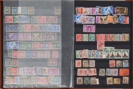A thirty-two sided stockbook with mostly British Commonwealth stamps.