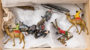 Britains and others, a group of various diecast Infantry figures:, including Zouaves,