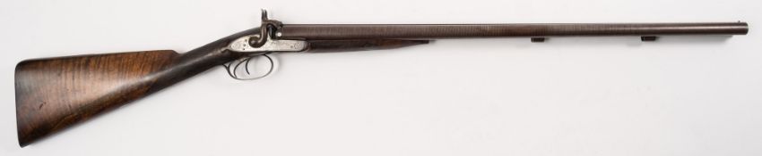 A double barrel percussion cap sporting gun by Charles Lancaster , London, No 1154:,