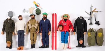 A group of six various Action Man figures:, including Mountain Explorer,