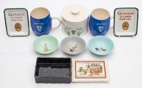 A Carlton ware Guinness Stilton cheese dish and cover:,