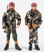 Two Action Man flock hair Parachute Regiment figures:, one with Victoria Cross medal(2).
