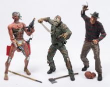 A Neca 18inch Iron Maiden figure 'Somewhere in Time' together with a Freddie Kruger figure and a
