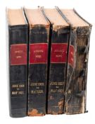Four bound volumes of 'Athletic News' dating between 1926 -1931:.