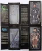 A Sideshow 12 inch Star Wars Figures 'Luke Skywalker' and a 1/6th scale 'Princess Leia as Boushh':,