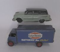 Dinky No 918 Guy Van 'Ever Ready Batteries for Life!': together with a friction driven Japanese