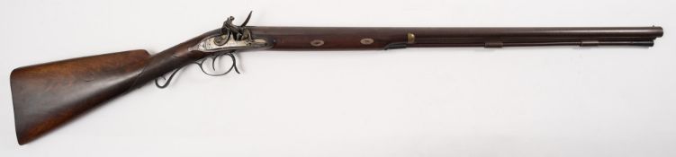A single barrel flintlock sporting gun by Harvey & Sons, 68 South Street, Exeter:,