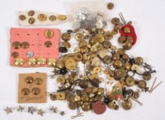 A collection of assorted military buttons etc.: includes Royal Berkshire Regiment, R.A.F.