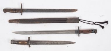 A Wilkinson 1907 pattern bayonet, an 1880 Mk1 Lee Metford bayonet and a 1918 pattern SMLE bayonet :,