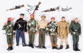 A group of seven Palitoy Action Man figures:, comprising a Stormtrooper,