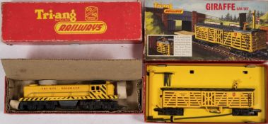 A Tri-ang HO/OO scale Giraffe Car set R348:, boxed, together with a Diesel Switcher R155,
