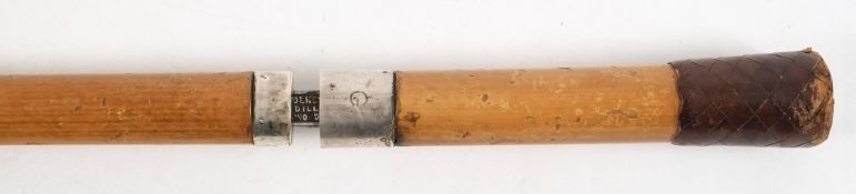 A 19th century silver mounted malacca sword stick by Wilikinson Sword For Swaine & Adney, London:,