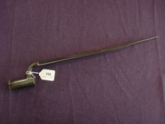 An 1853 pattern socket bayonet:, 49cm long.