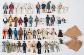 A collection of forty five various Star Wars figures:, including a cloth cape Jawa, Darth Vader,