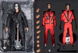 A Hot Toys 1/6th scale Michael Jackson 'Thriller' figure and The Crow 'Eric Raven' figure:,