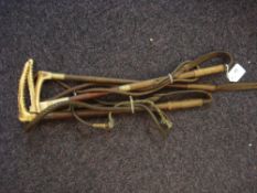 A silver mounted antler handled riding whip by Swaine & Adney, London:,