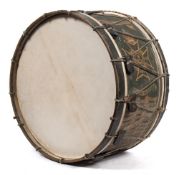 An early 20th century Regimental Bass Drum for 7th (The Robin Hood's) Battn, Sherwood Foresters:,