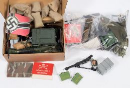 A collection of Palitoy Action Man accessories, weapons and related items:,