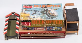 A Palitoy Action Man part set 'Escape from Colditz':, together with a German sentry box,