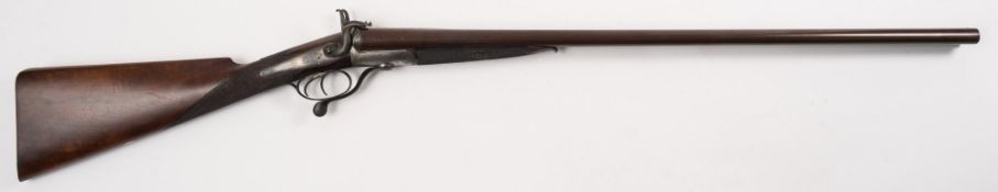 A 12-bore double barrel underlever pinfire shotgun by Thomas Newton, Manchester:, No 1403,