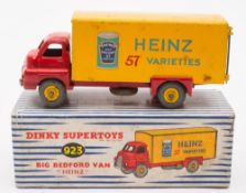 Dinky 923 Big Bedford Van in 'Heinz' livery:, red cab and chassis ,