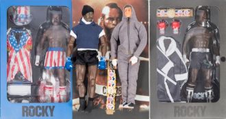 Two boxed Hot Toys 1/6th scale Rocky figures 'Apollo Creed' and ' Clubber Lang':,