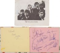 The Rolling Stones, a fan club publicity card signed by Mick Jagger, Brian Jones, Charlie Watts,