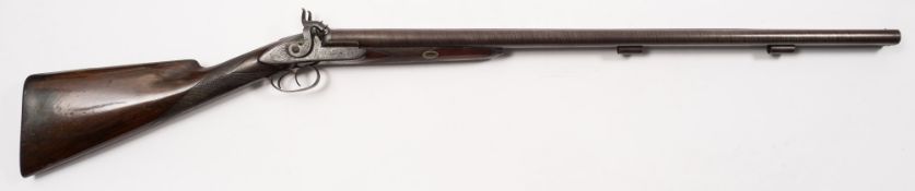 Manton, London a double barrel percussion cap shotgun:,