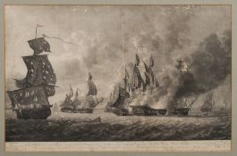 After Robert Dodd (1748-1816),- 'A view of the action of St Georges Day 1794...